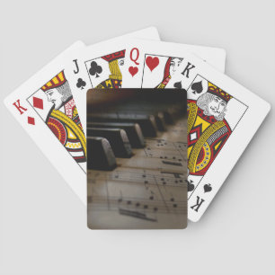 Antiek muziekopspeelkaarten van Piano Keys Pokerkaarten