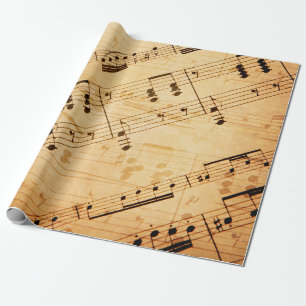 Antiek muziekvellen Stijl 1 Cadeaupapier
