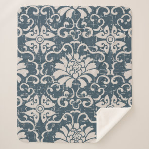 Antiek, naadloze bodemspira met achtergrondverlich sherpa deken