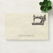 Antiek naaimachine met naam post-it® notes (Kantoor)