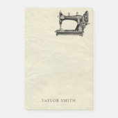 Antiek naaimachine met naam post-it® notes (Voorkant)