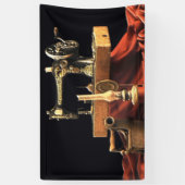  Antiek naaimachine Spandoek (Verticaal)