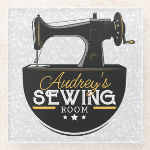 Antiek naaimachine TOEVOEGDE NAAM Zeemacht Glazen Onderzetter