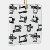Antiek naaimachines - AANGEPASTE ACHTERGRONDKLEUR Keramisch Ornament (Rechts)