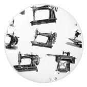 Antiek naaimachines - AANGEPASTE ACHTERGRONDKLEUR Keramische Knop (Voorkant)