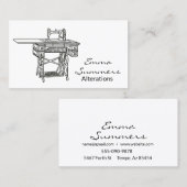 Antiek naaimachinewijzigingen Visitekaartje (Voorkant / Achterkant)