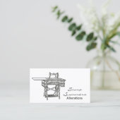 Antiek naaimachinewijzigingen Visitekaartje (Staand voorkant)