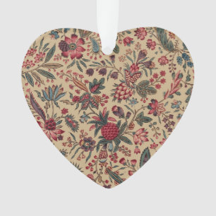 Antiek Naaldwerk Bloem Motief Meubilair Ornament