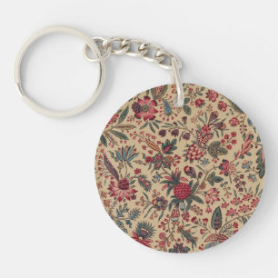 Antiek Naaldwerk Bloem Motief Meubilair Sleutelhanger