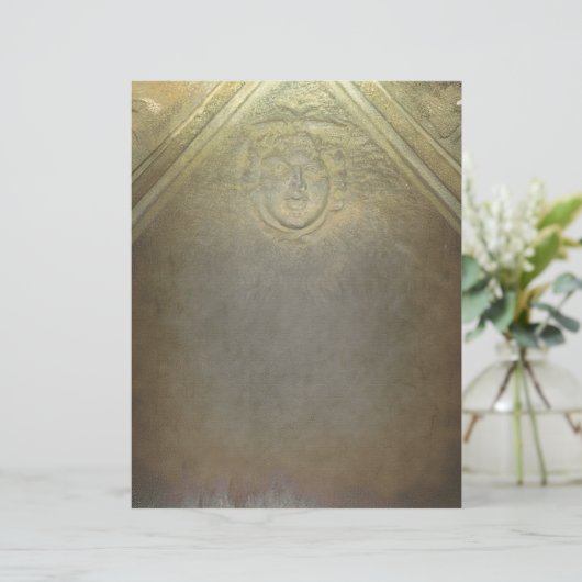 Antiek namaak bronzen medaillon met reliëfprint (Staand voorkant)