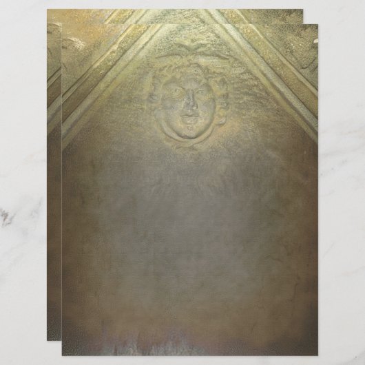 Antiek namaak bronzen medaillon met reliëfprint (Voorkant / Achterkant)