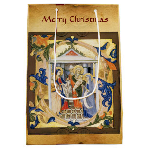ANTIEK NATIVITEITSPARCHTIE MEDIUM CADEAUZAKJE