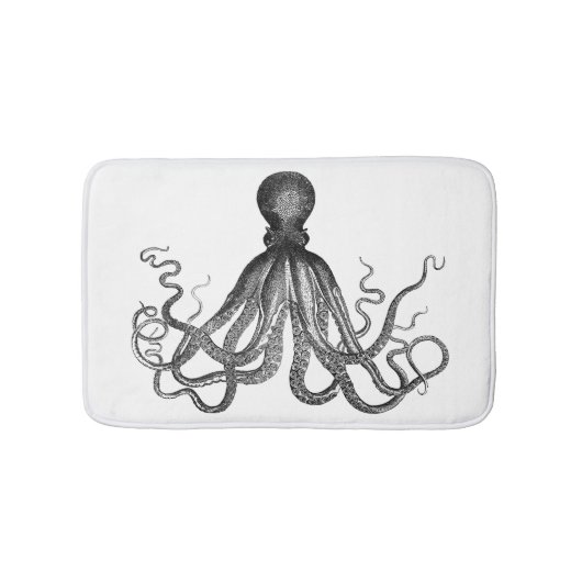 Antiek Nautical Steampunk Octopus  Kraken Badmat (Voorkant)