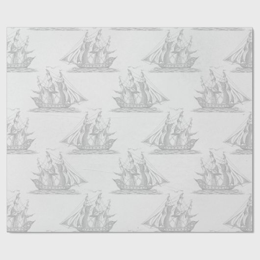 Antiek Nautisch Cadeaupapier (Vlak)