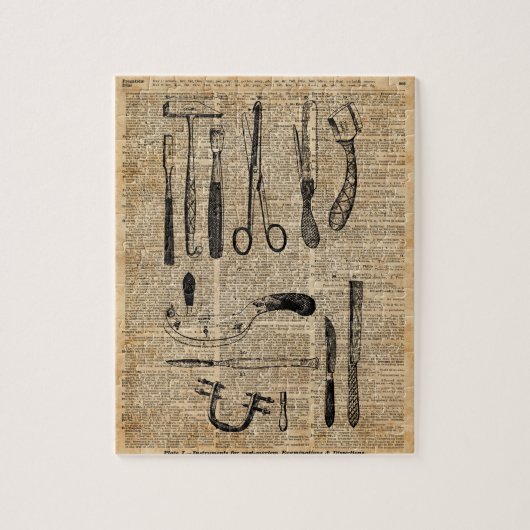 Antiek Necropsiekits, Zombie Apoalypse, kunst Legpuzzel (Verticaal)