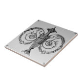 Antiek Neoclassieke Urn Transferware Repro Tegeltje (Zijkant)