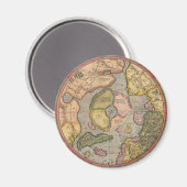 Antiek Noordpool kaart Magneet (Voorkant / Achterkant)