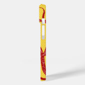 Antiek octopus op gele microdot Case-Mate iPhone case (Achterkant / Links)