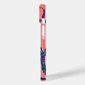 Antiek octopus op rode witte strepen Case-Mate iPhone case (Achterkant / Links)