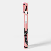 Antiek octopus op rode witte strepen Case-Mate iPhone case (Achterkant / Links)