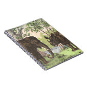 Antiek olifant Rijn in Oerwoud Afdrukken Notitieboek (Rechterzijde)