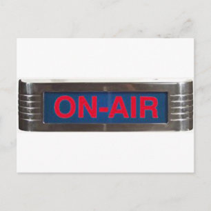 Antiek on-air-signalisatie of on-the-air-uitzendin briefkaart