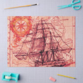 Antiek  ontleedkaart Faux Canvas afdrukken Tissuepapier (Craft)