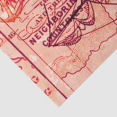 Antiek  ontleedkaart Faux Canvas afdrukken Tissuepapier (Detail)