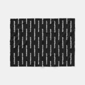 Antiek ontwerp van treinpatroon treinen zwart fleece deken (Voorkant (Horizontaal))