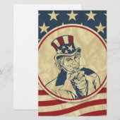 antiek oom sam briefpapier (Voorkant / Achterkant)