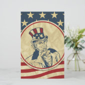 antiek oom sam briefpapier (Staand voorkant)