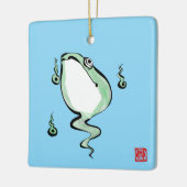 Antiek Oorsprong Verhaal Grumpy Frog Japanese Toad Keramisch Ornament (Links)