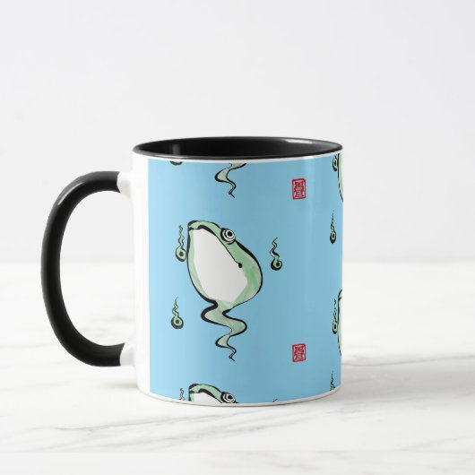 Antiek Oorsprong Verhaal Grumpy Frog Japanese Toad Mok (Links)