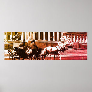 Antiek Oostenrijk Wenen parlement Poster