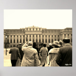 Antiek Oostenrijk Wenen Schonbrunn huizen Poster
