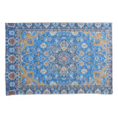 Antiek oosters blauw Perzisch Turks tapijt Kussensloop (Voorkant-Rechts)