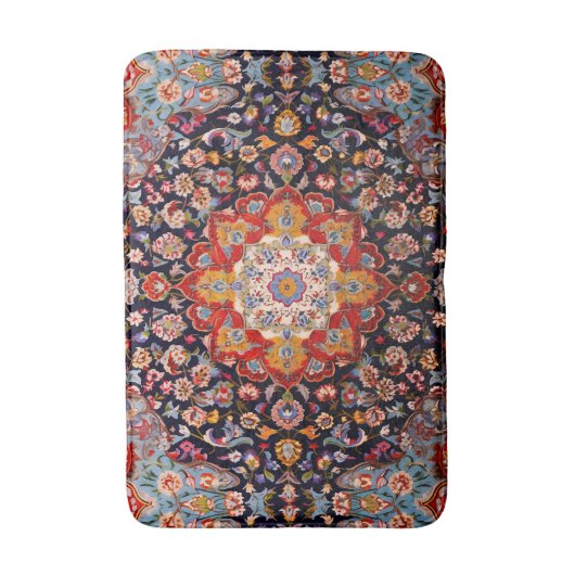 Antiek  Oosters Goud Rood Perzisch tapijt Badmat (Voorkant Verticaal)