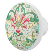 Antiek Oosterse Bloemen Keramische Knop (Rechts)