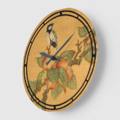 Antiek oosterse Chinese vogels en vruchten Grote Klok (Hoek)