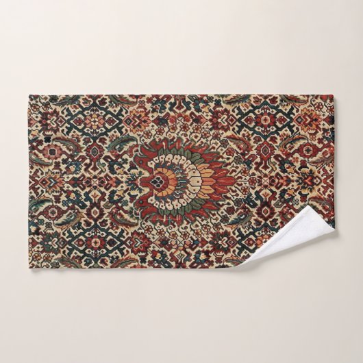 Antiek-oosterse Perzische tapijtschelp Bad Handdoek (Handdoek)