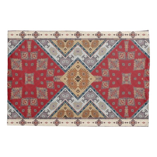 Antiek-oosterse Perzische tapijtschelp Kussensloop (Achterkant-Links)