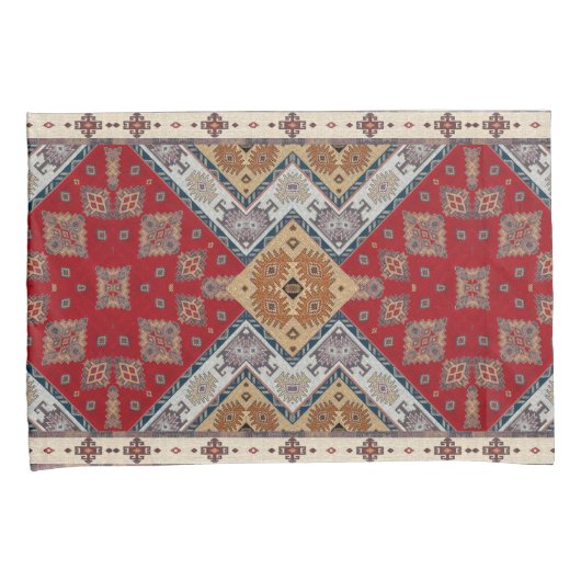 Antiek-oosterse Perzische tapijtschelp Kussensloop (Voorkant-Rechts)