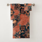 Antiek oosterse terracotta Persiaans tapijt Bad Handdoek (Insitu)