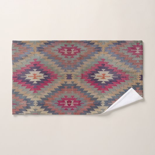Antiek -oosterse Turkse Kilim Rug Bad Handdoek (Handdoek)