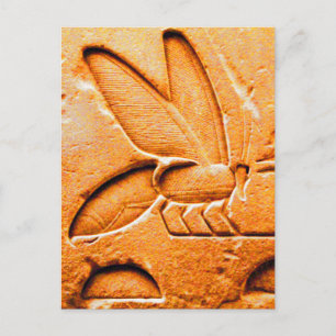 ANTIEK ORANJE GEEL EGYPTIAN HONEY BEEKEEPER BRIEFKAART