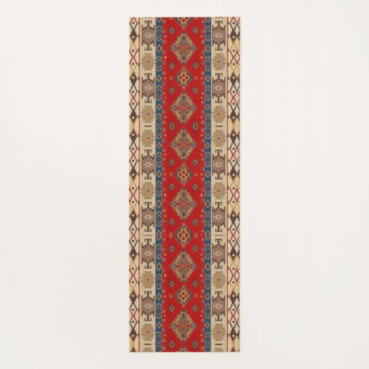 Antiek Oriëntaals Turks Rood Ottomaanse Kilim Tapi Yogamat (Achterkant)