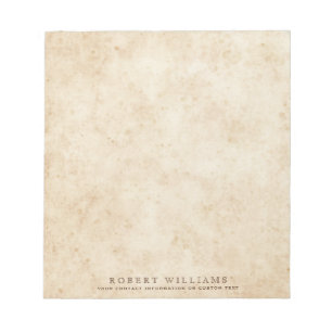 Antiek oud papier  perkamentachternaam notitieblok