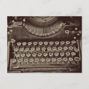  Antiek oud Sepia Tone-schrijfmachine Briefkaart
