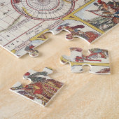 Antiek oud Wereldkaart ontwerp Legpuzzel (Zijkant)