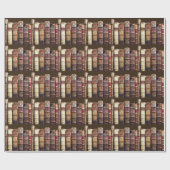 Antiek Oude Boeken  Tomes Gift Cadeaupapier (Vlak)